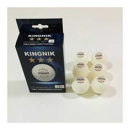 Kingnik pelotas Premium 3 estrellas ITTF caja de 6u.